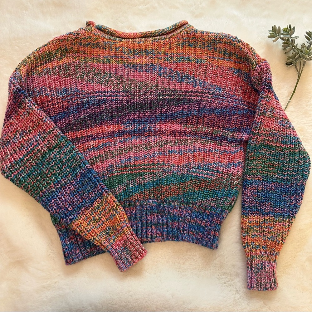 Gap | Euc - Shaker Stitch Multi Colored Cropped S… - image 3